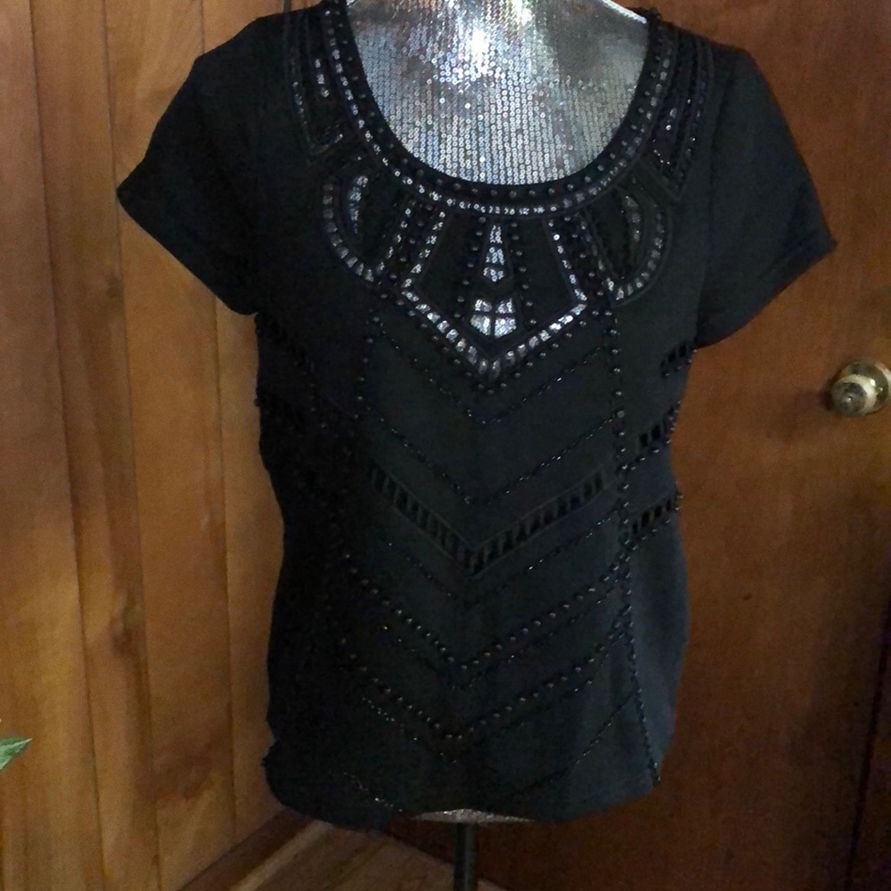 Fab’rik Beaded short sleeved blouse